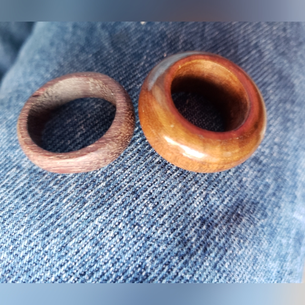 Lot of Two Wooden Rings